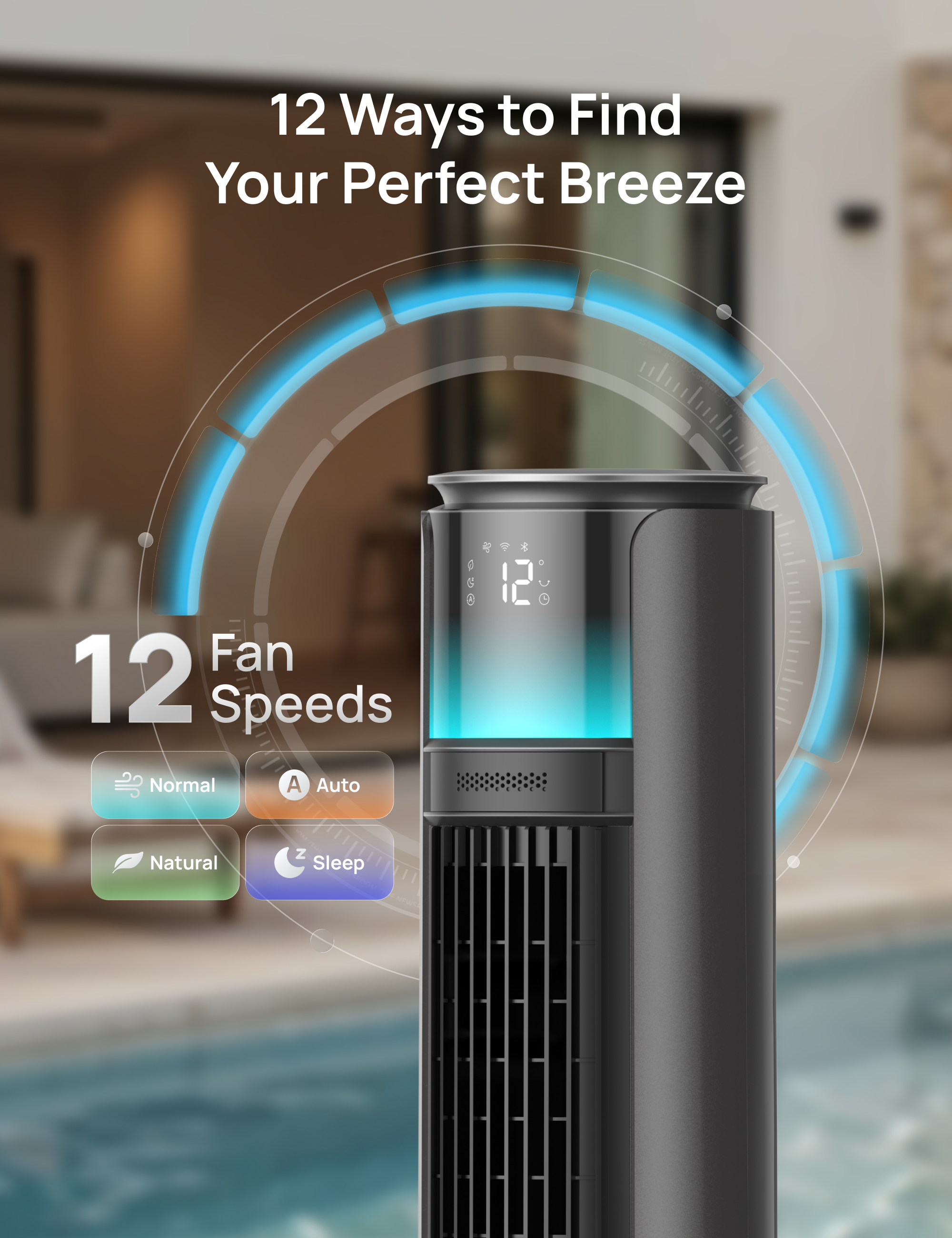 dreo-outdoor-tower-fan-711s-turmventilator-ipx4 image 4