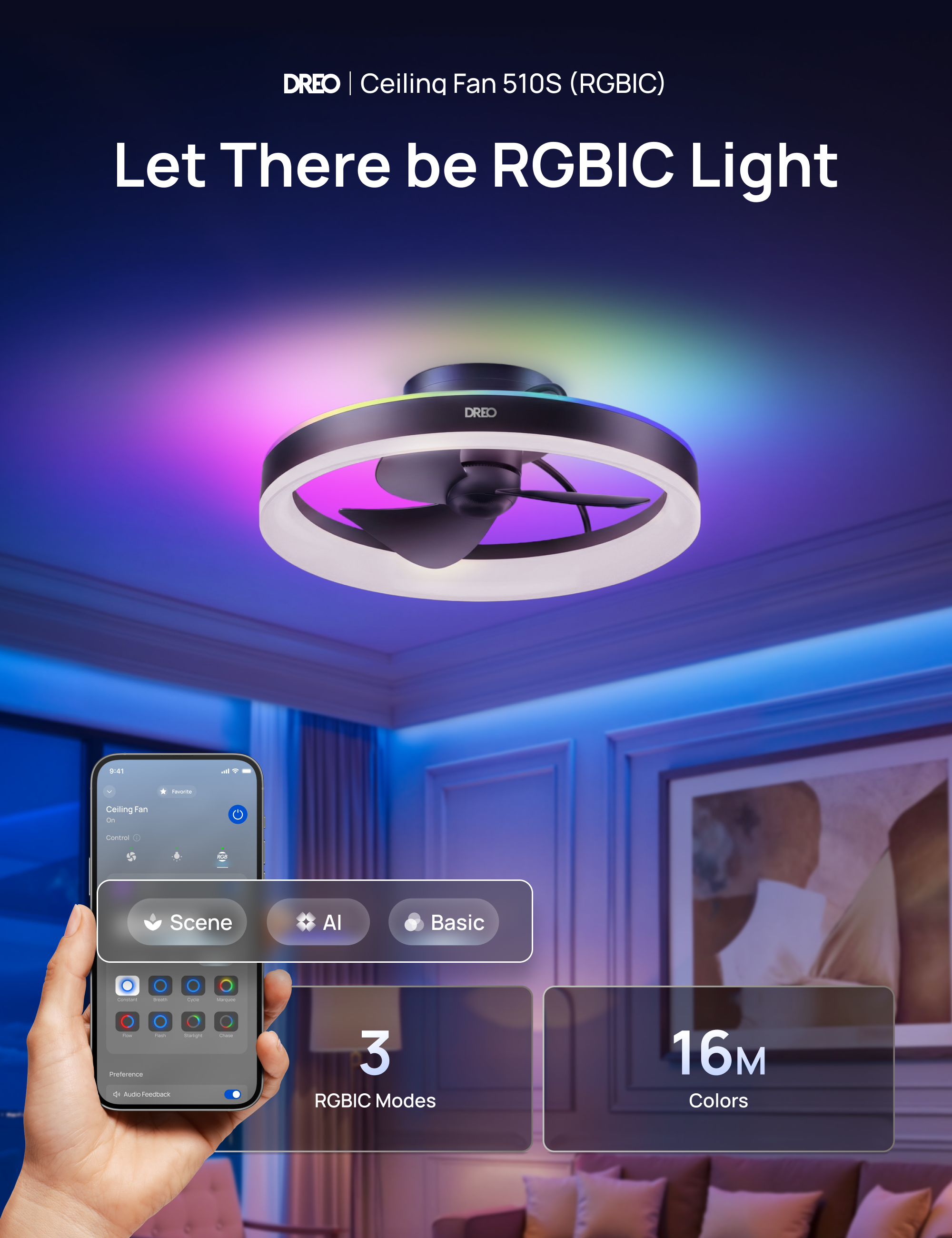 dreo-ceiling-fan-510s-rgbic-deckenventilator image 2