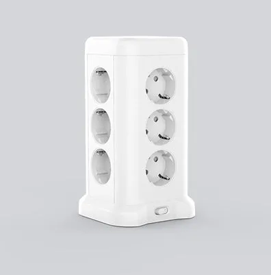 maxcio-power-strip-tower-wei-12-fach-steckdosenturm image 1
