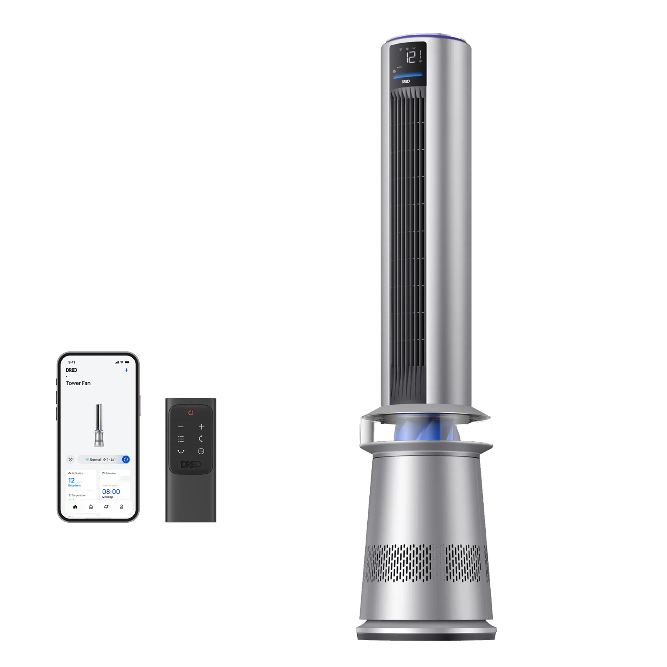 dreo-air-purifier-tower-fan-710s-2-in-1-luftreiniger-ventilator image 2