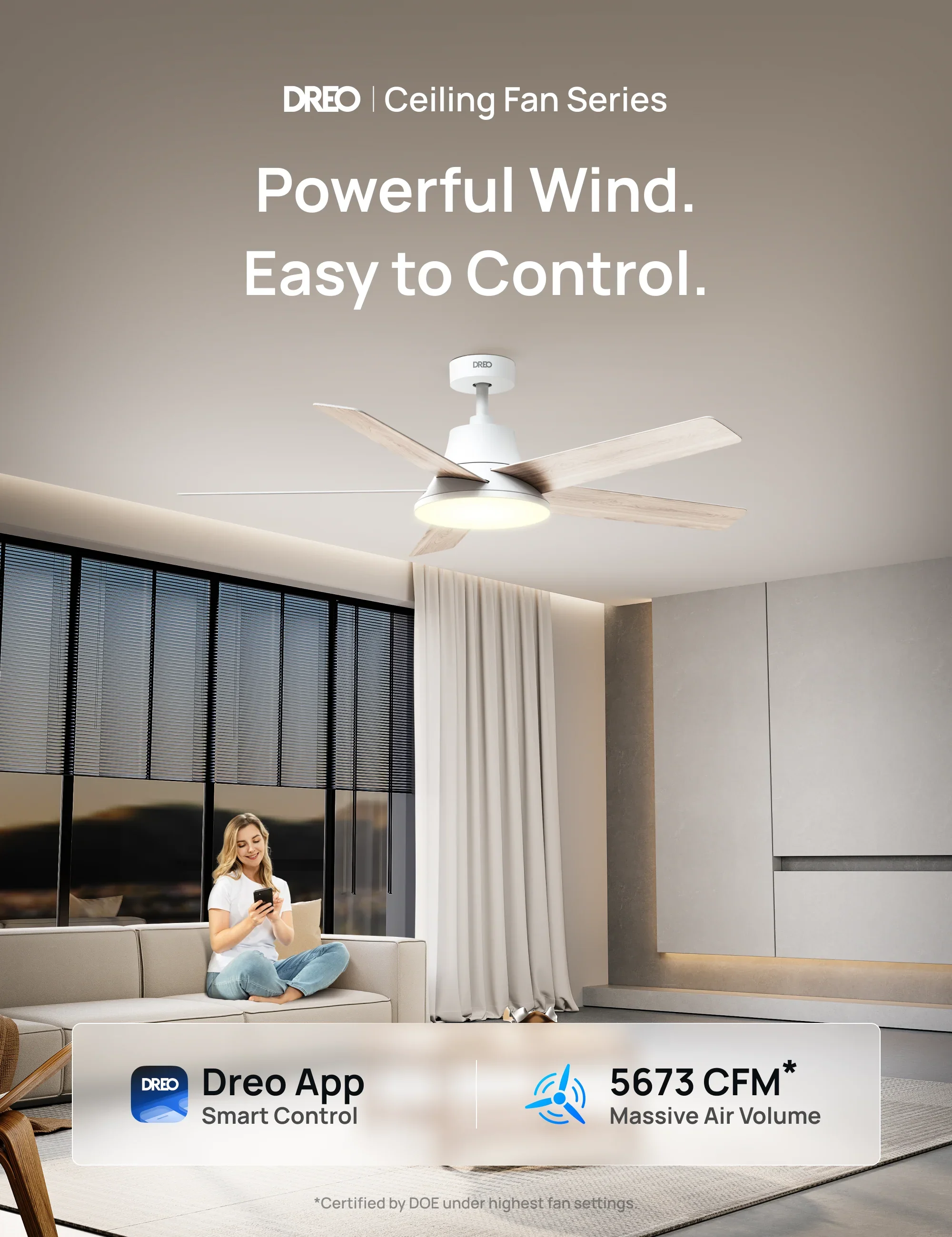 dreo-smart-ceiling-fan-521s-deckenventilator-52-zoll-mit-licht image 3