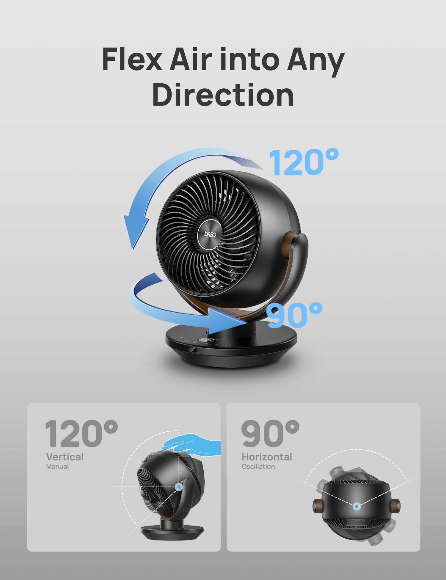 dreo-turbopoly-table-fan-315-tischventilator-luftzirkulator image 5