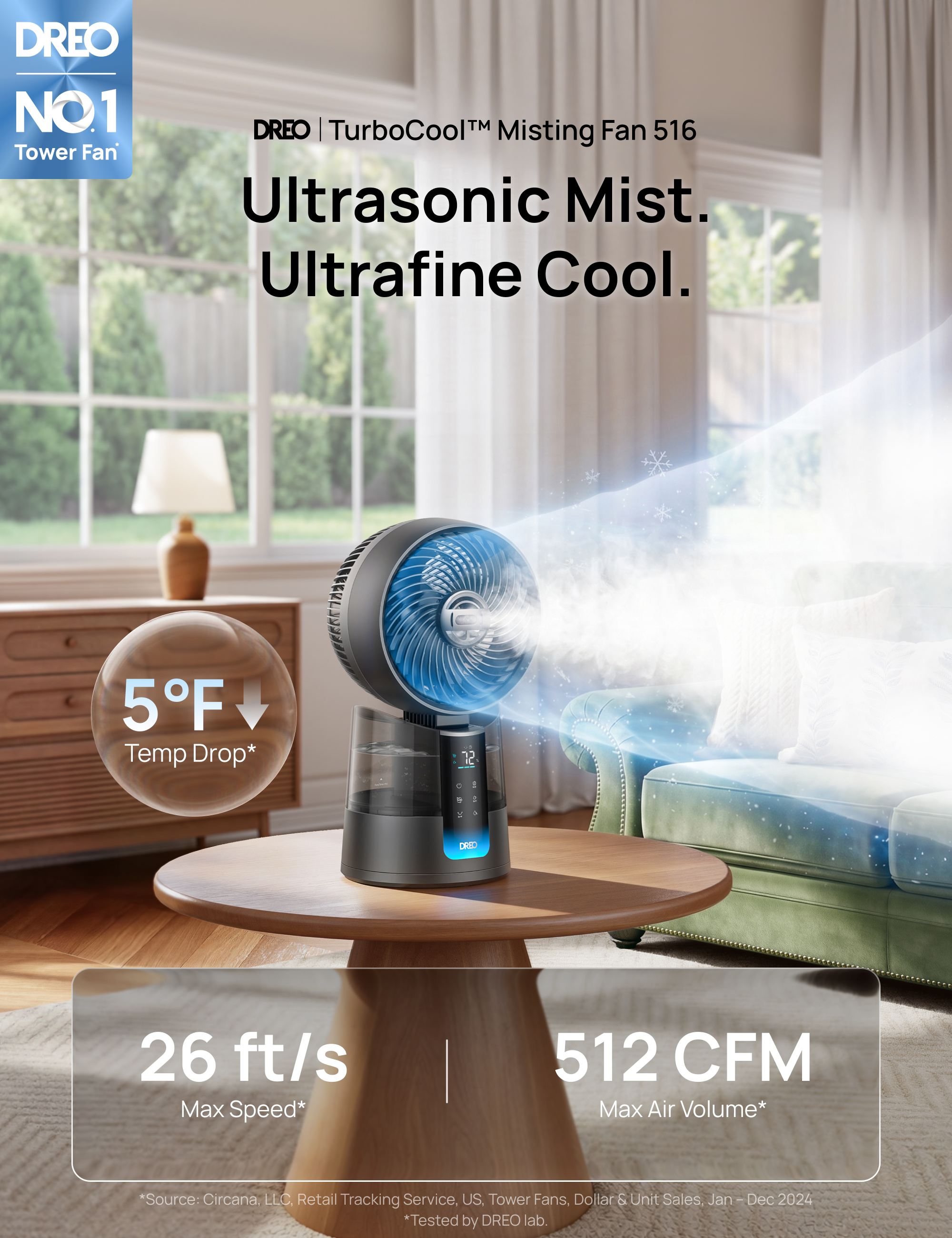 dreo-turbocool-misting-fan-516s-2-in-1 image 3