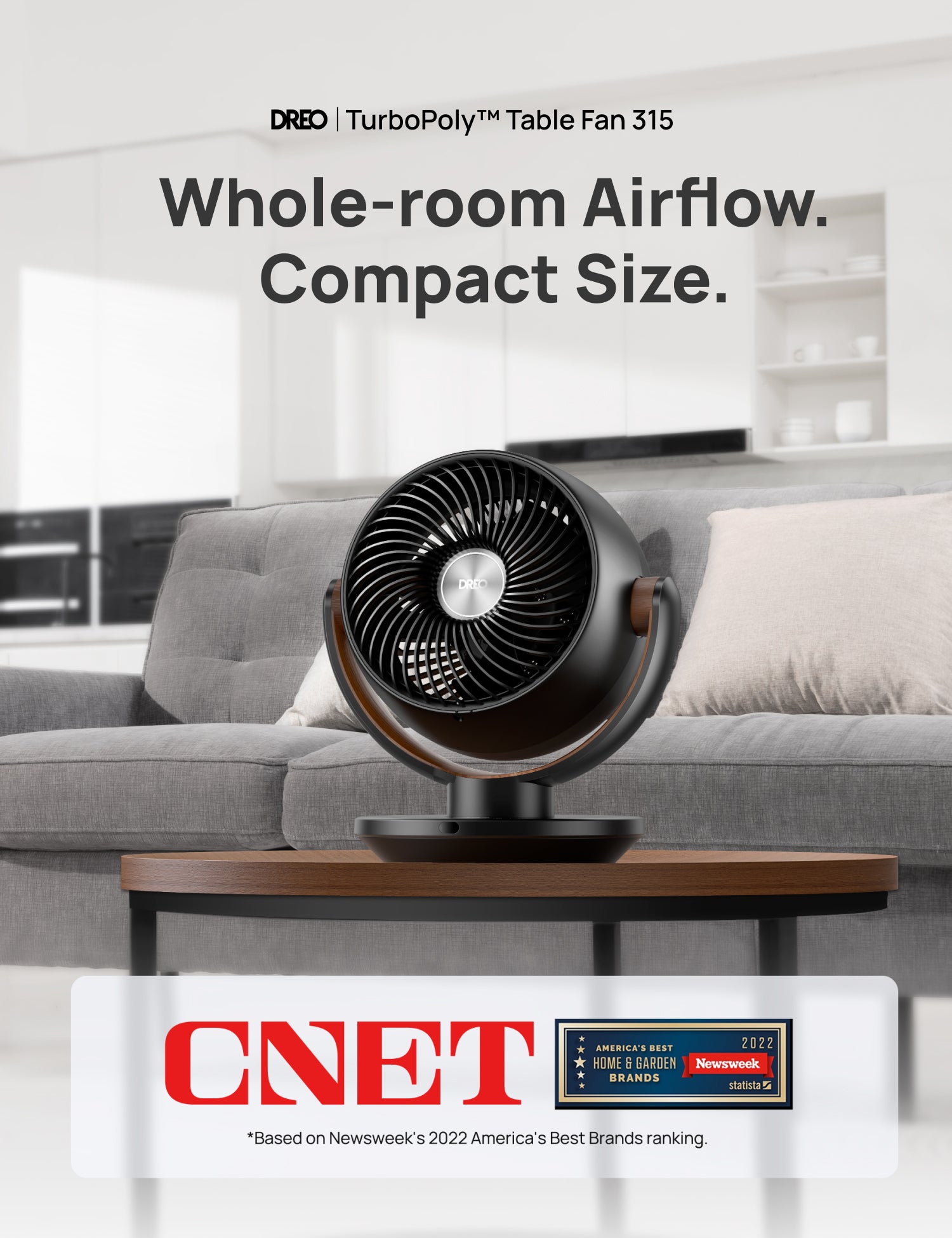 dreo-turbopoly-table-fan-315-tischventilator-luftzirkulator image 3