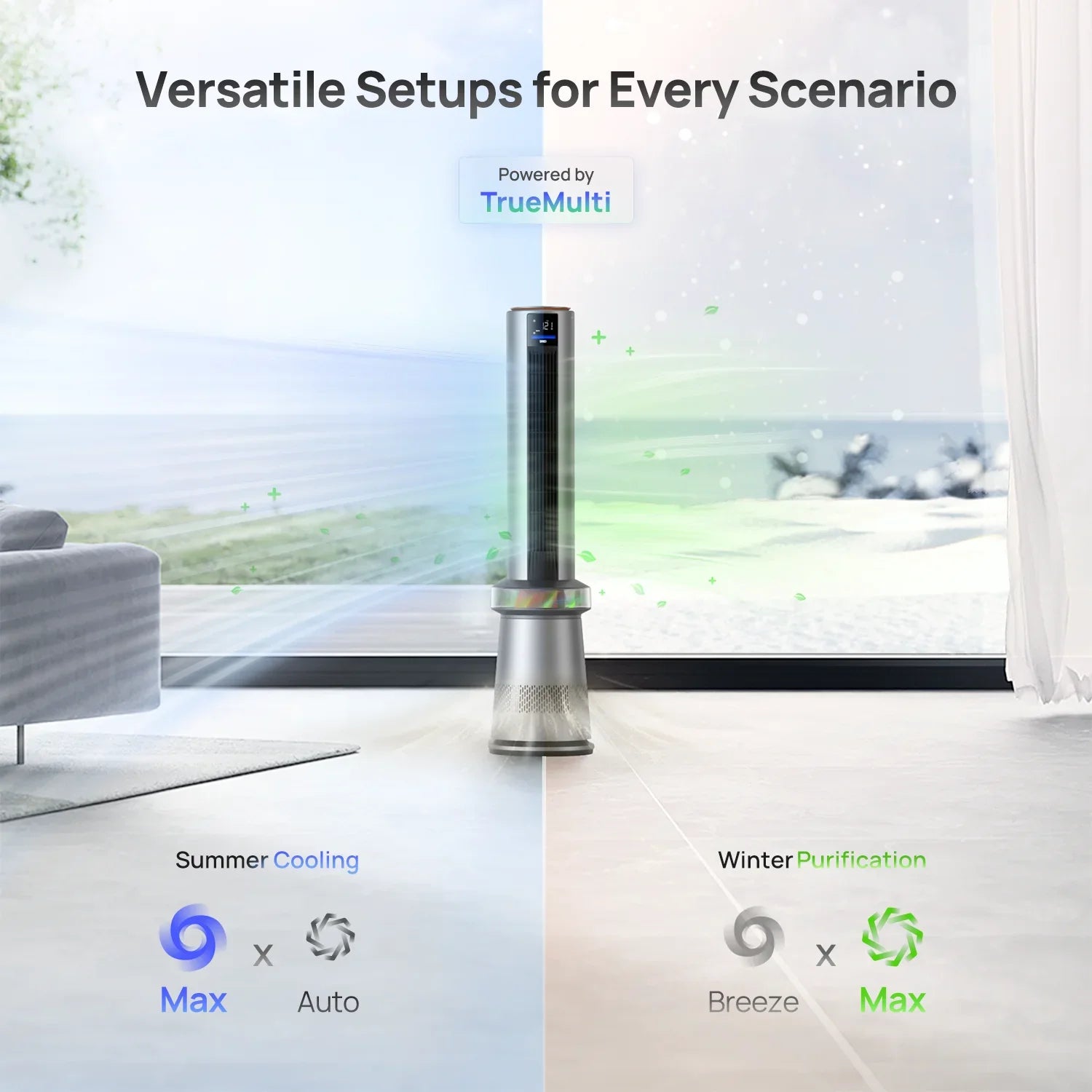 dreo-air-purifier-tower-fan-710s-luftreiniger-ventilator-mit-hepa-ersatzfilter image 2