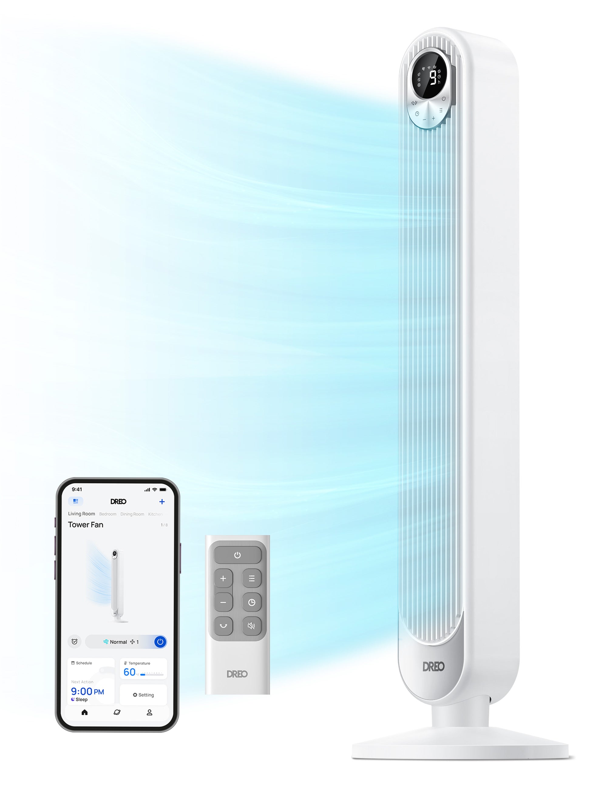 dreo-518s-turmventilator-smart-wifi-28-ft-s image 1