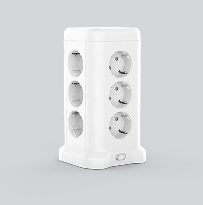 maxcio-power-strip-tower-wei-12-fach-steckdosenturm image 1