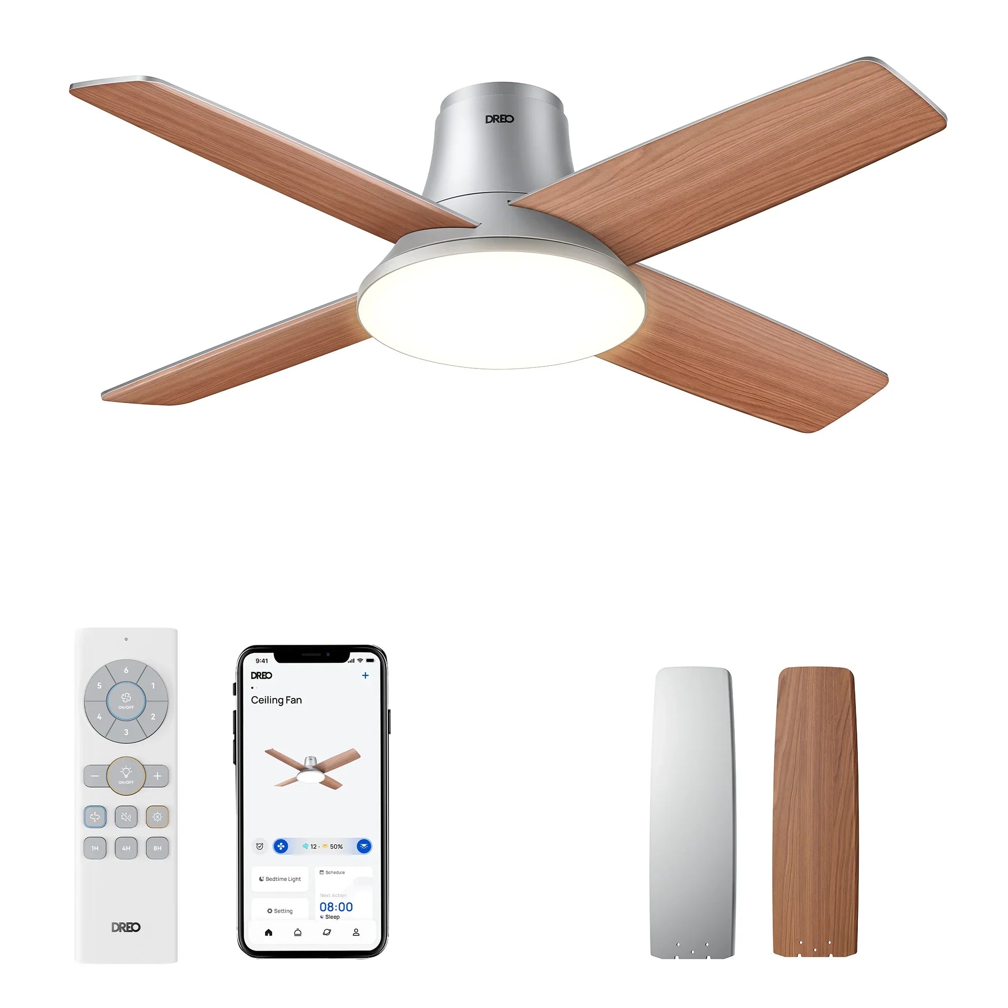 dreo-smart-deckenventilator-513s-44-zoll-mit-licht-und-fernbedienung image 3