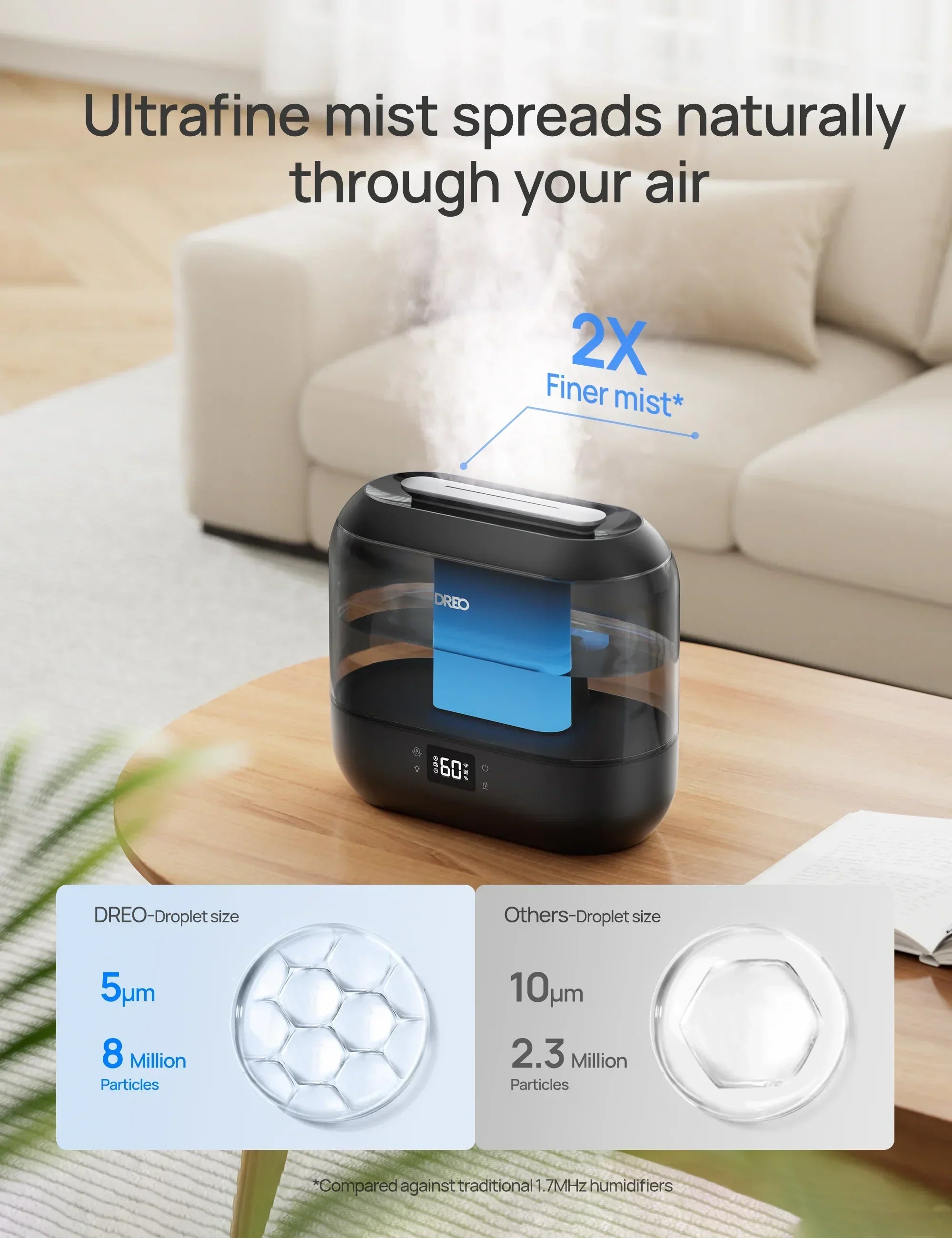 dreo-smart-humidifier-311s-4l-luftbefeuchter-mit-auto-modus image 6