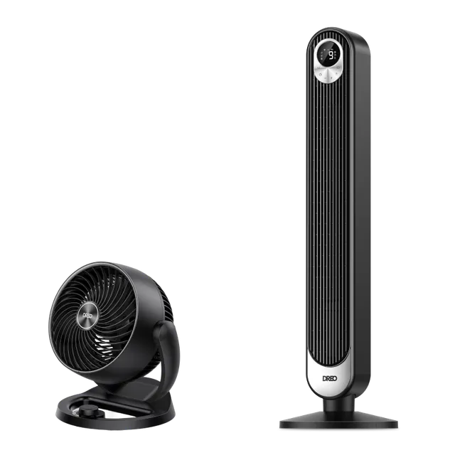 dreo-tower-fan-518-turbopoly-table-fan-312-ventilator-set image 1