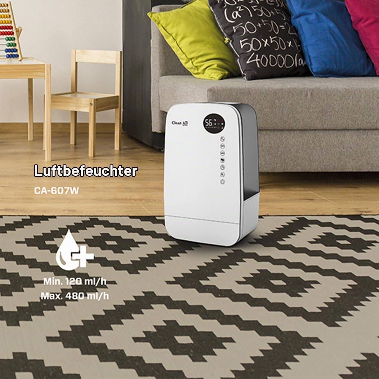 clean-air-optima-ca-607w-smart-luftbefeuchter-ultraschall-5-5-l-f-r-65-m-mit-uvc image 7