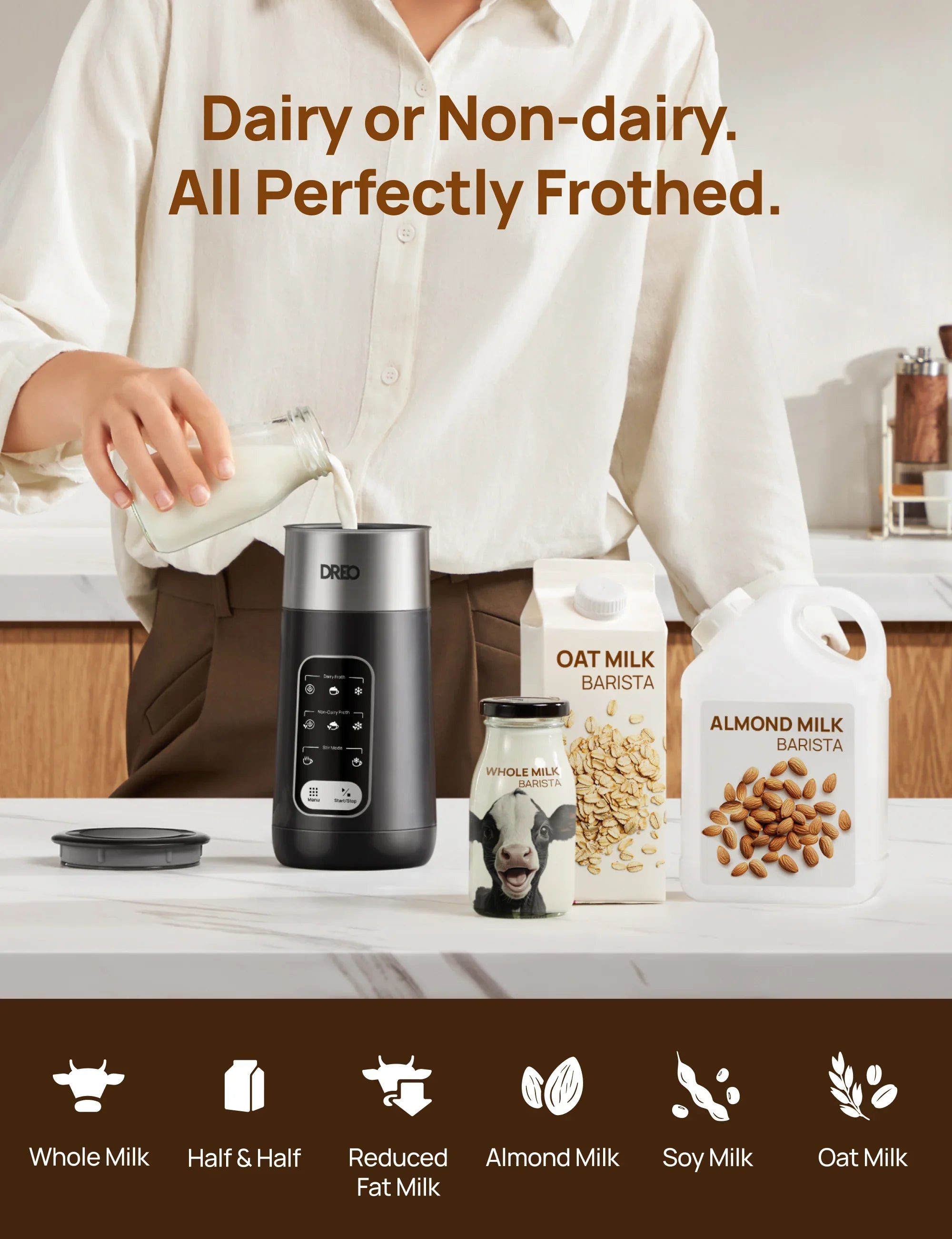 dreo-baristamaker-milk-frother-air-milchaufsch-umer-8-in-1 image 4