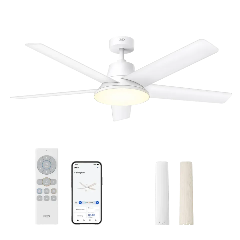 dreo-smart-ceiling-fan-521s-deckenventilator-52-zoll-mit-licht image 1