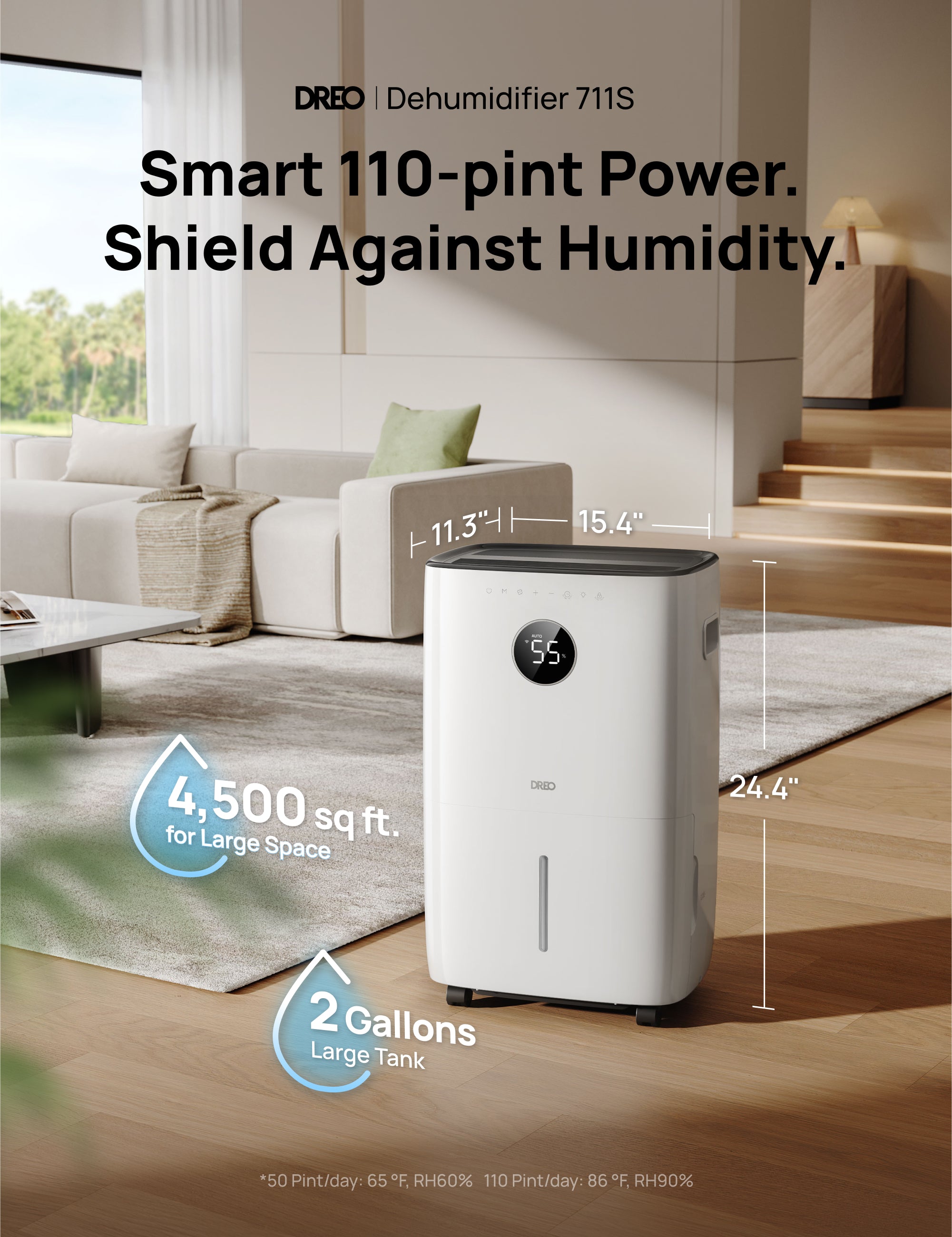 dreo-dehumidifier-711s-luftentfeuchter-smart image 2