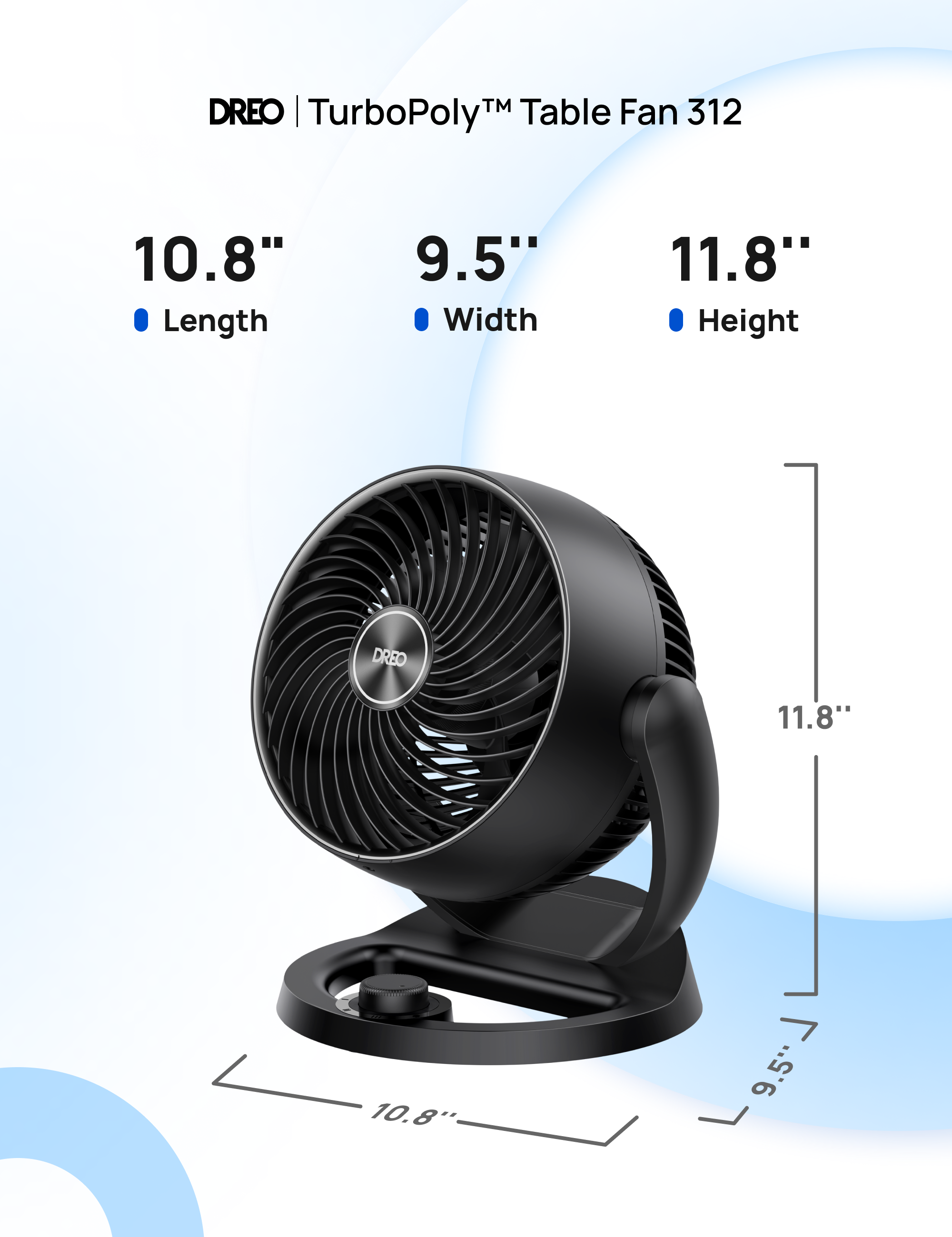 dreo-tower-fan-518-turbopoly-table-fan-312-ventilator-set image 6
