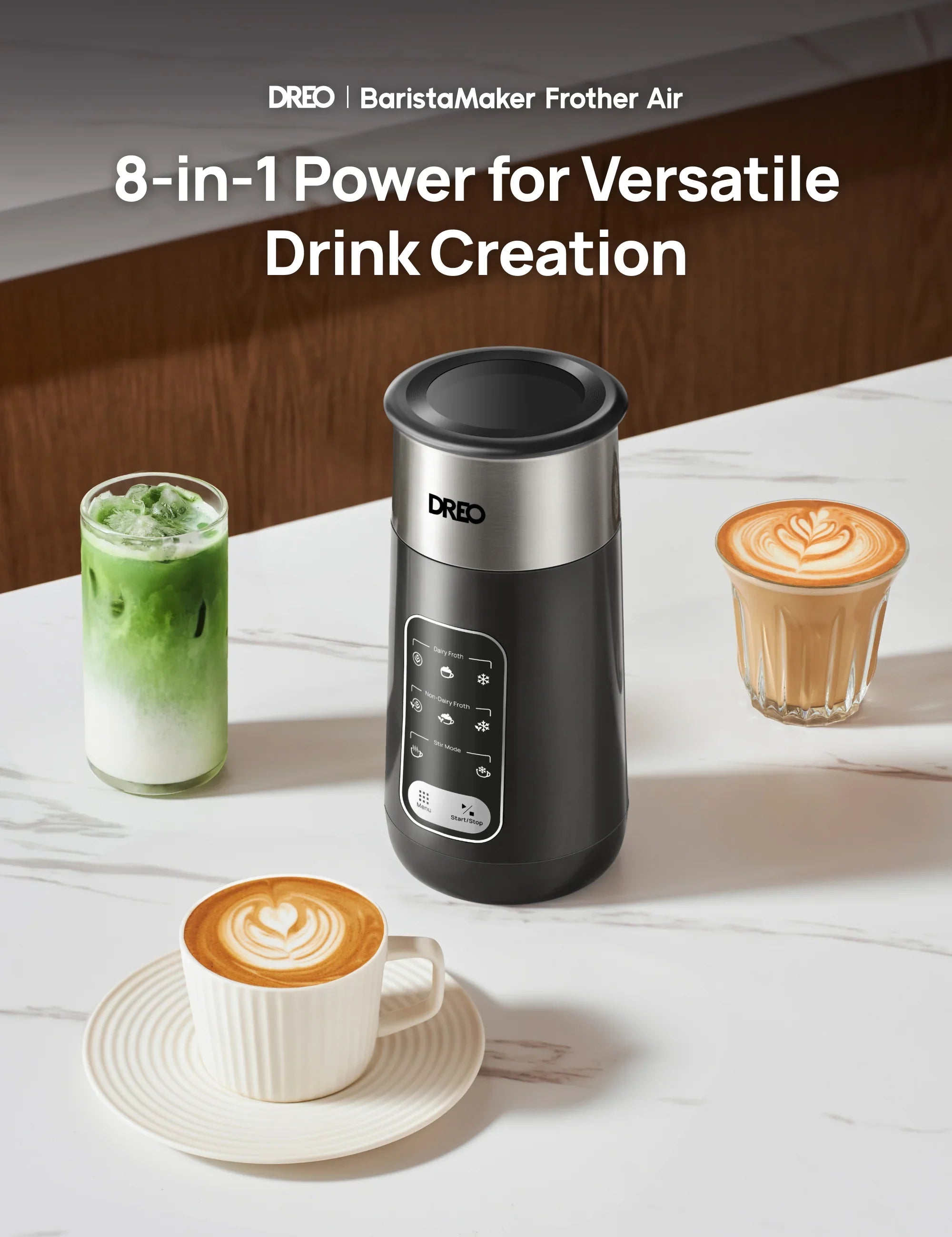 dreo-baristamaker-milk-frother-air-milchaufsch-umer-8-in-1 image 2