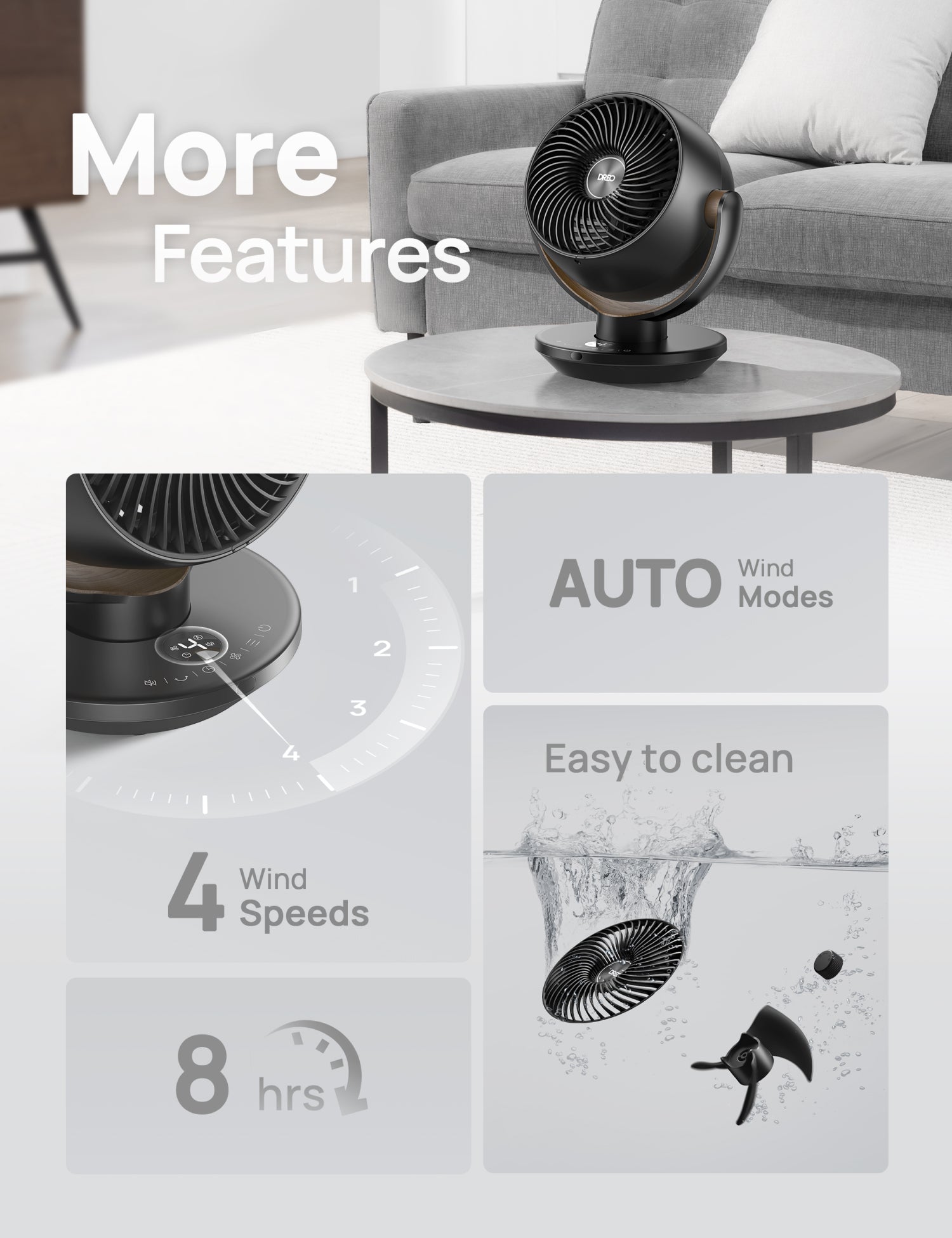 dreo-turbopoly-table-fan-315-tischventilator-luftzirkulator image 6