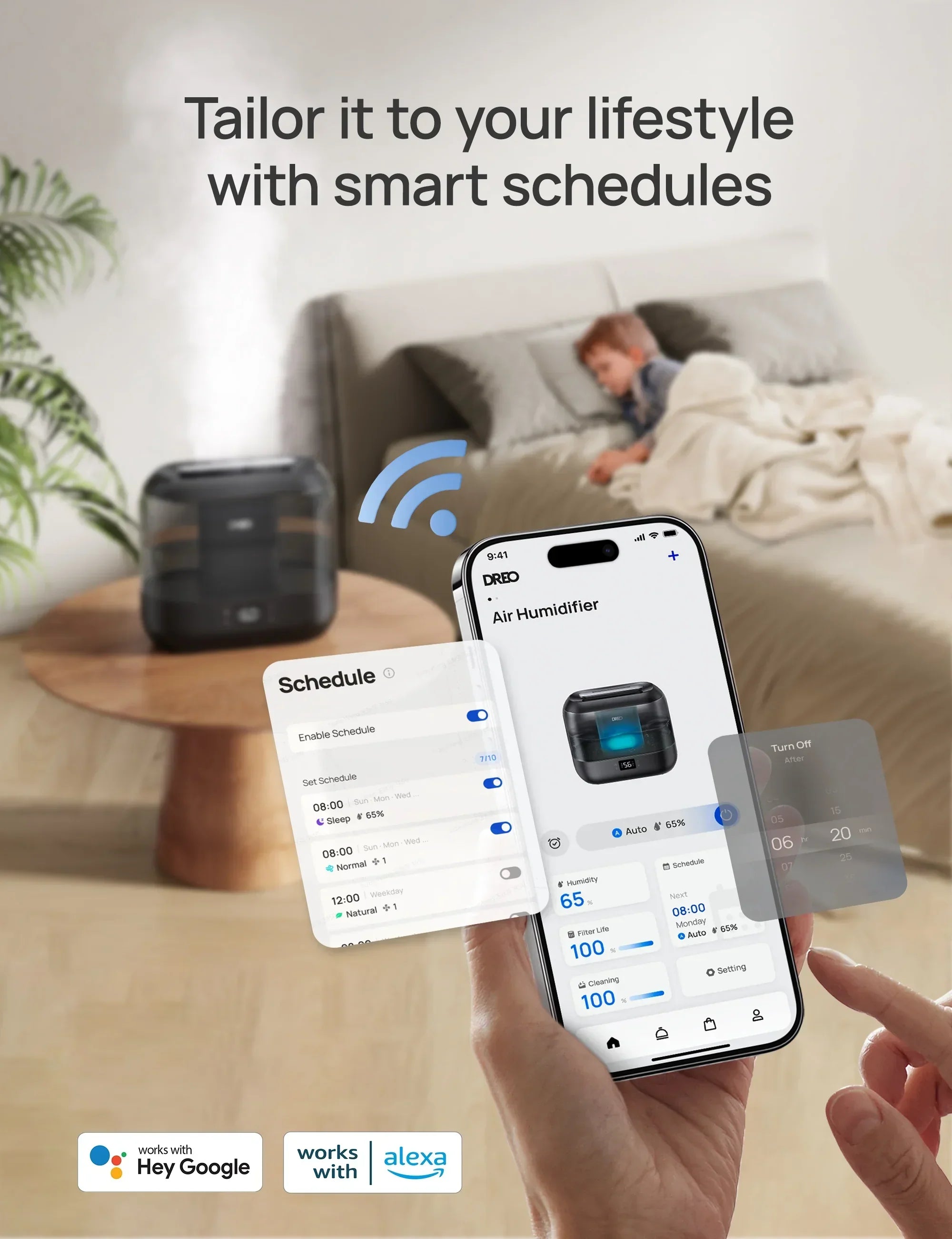 dreo-smart-humidifier-311s-4l-luftbefeuchter-mit-auto-modus image 5