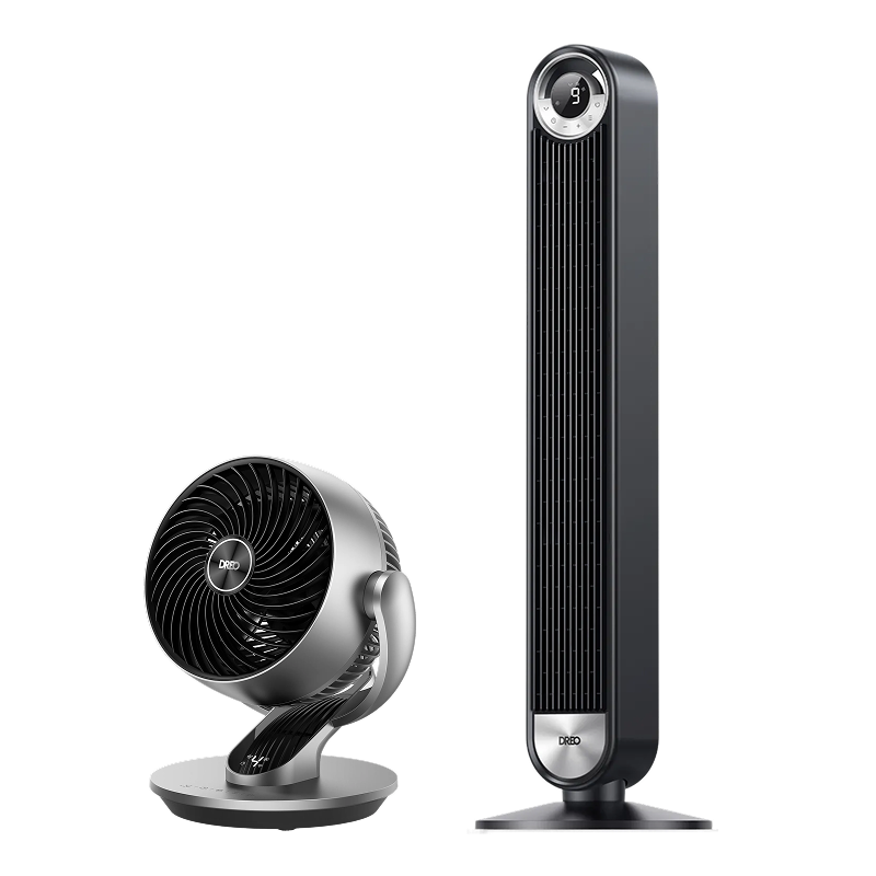 dreo-turbopoly-table-fan-511s-und-tower-fan-519-ventilator-set image 1
