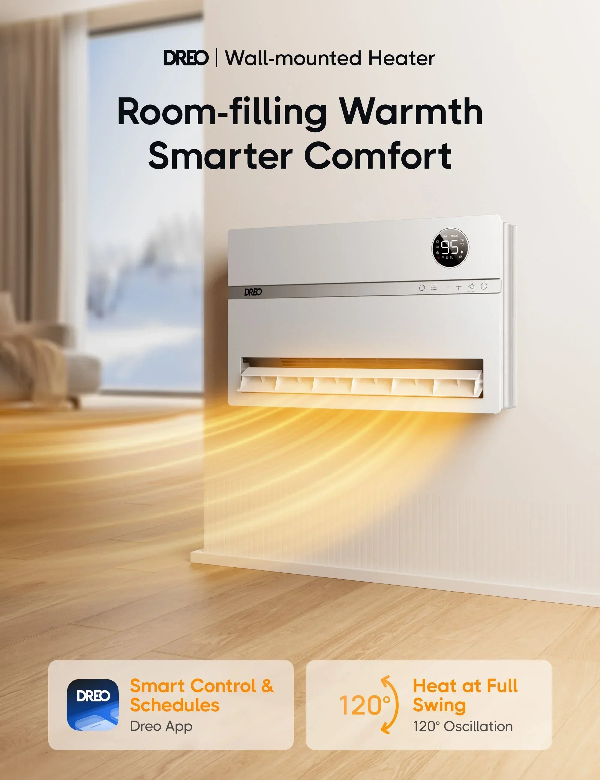 dreo-smart-wall-mounted-heater-719s-wandheizung image 3