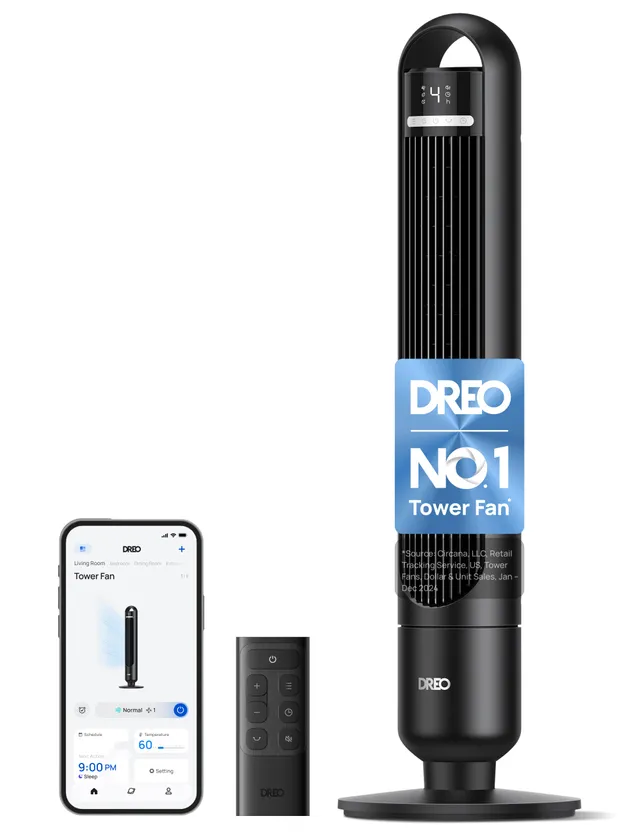 dreo-tower-fan-117s-turmventilator-91-cm image 1