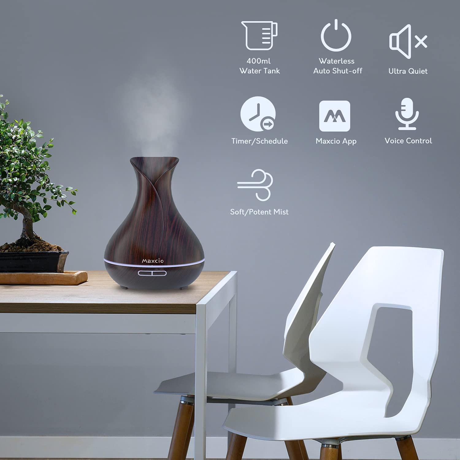 maxcio-smart-aroma-diffuser-400ml-wlan-duftdiffusor image 3