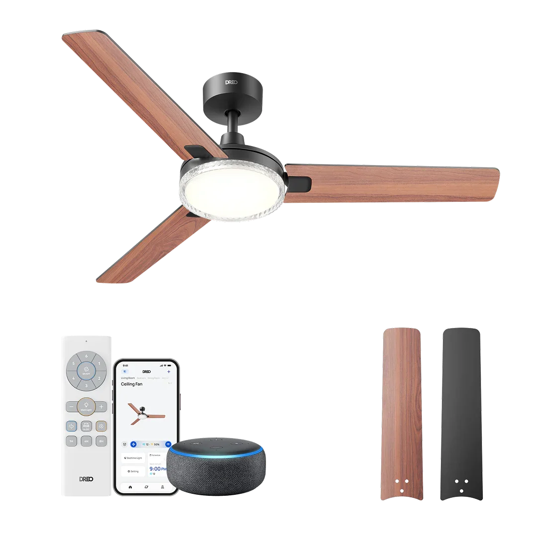 dreo-334s-smart-deckenventilator-mit-licht-2400lm image 1