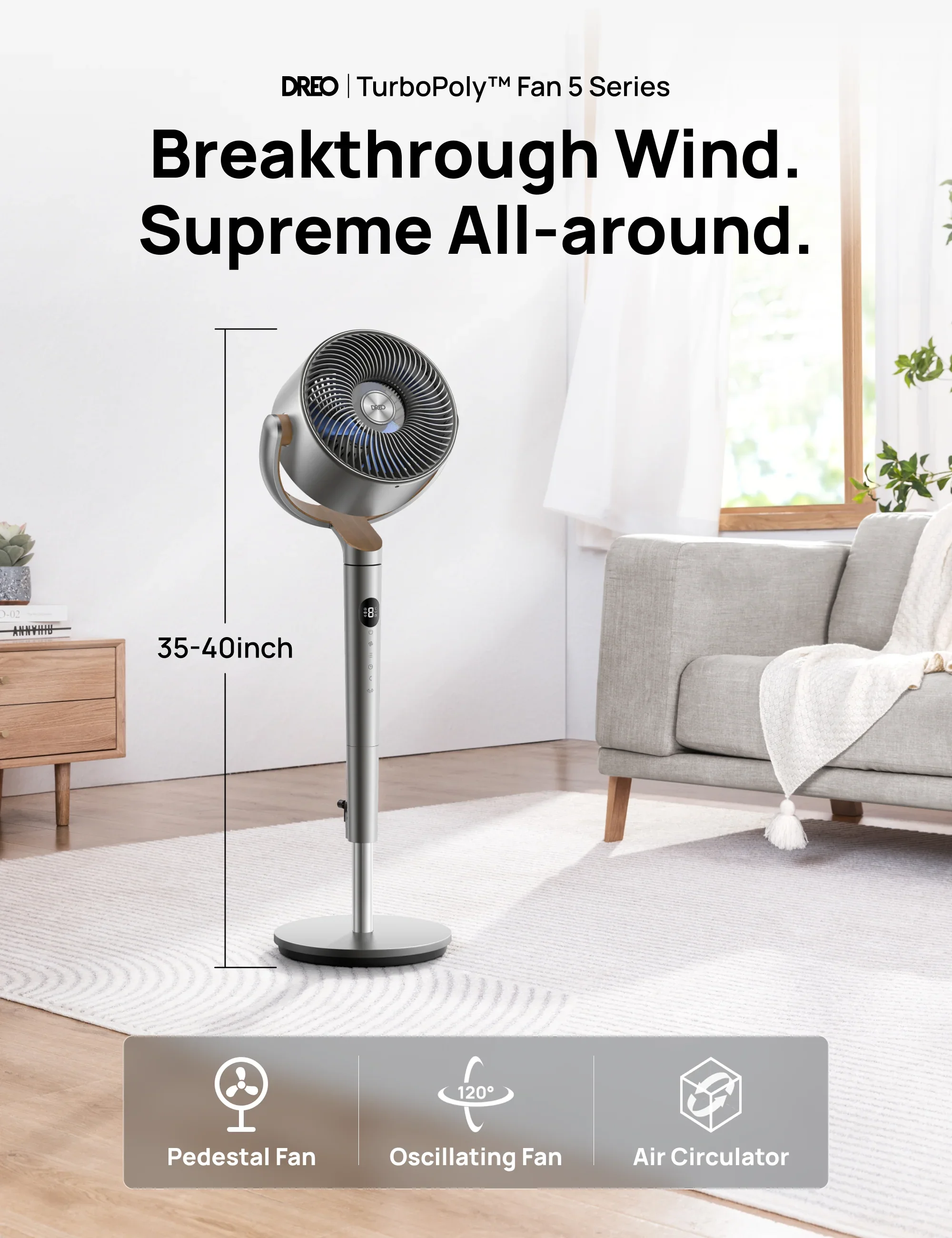 dreo-turbopoly-fan-502s-standventilator image 3