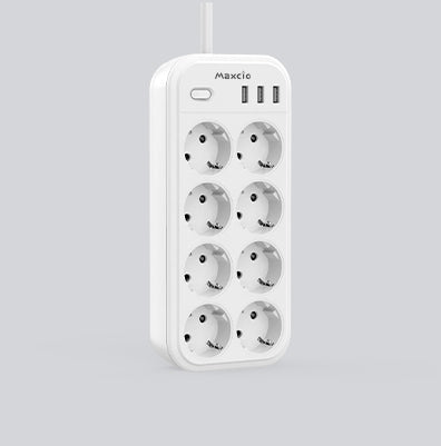 maxcio-power-strip-8-ac-wei-11-in-1-mehrfachsteckdose-mit-3x-usb image 1