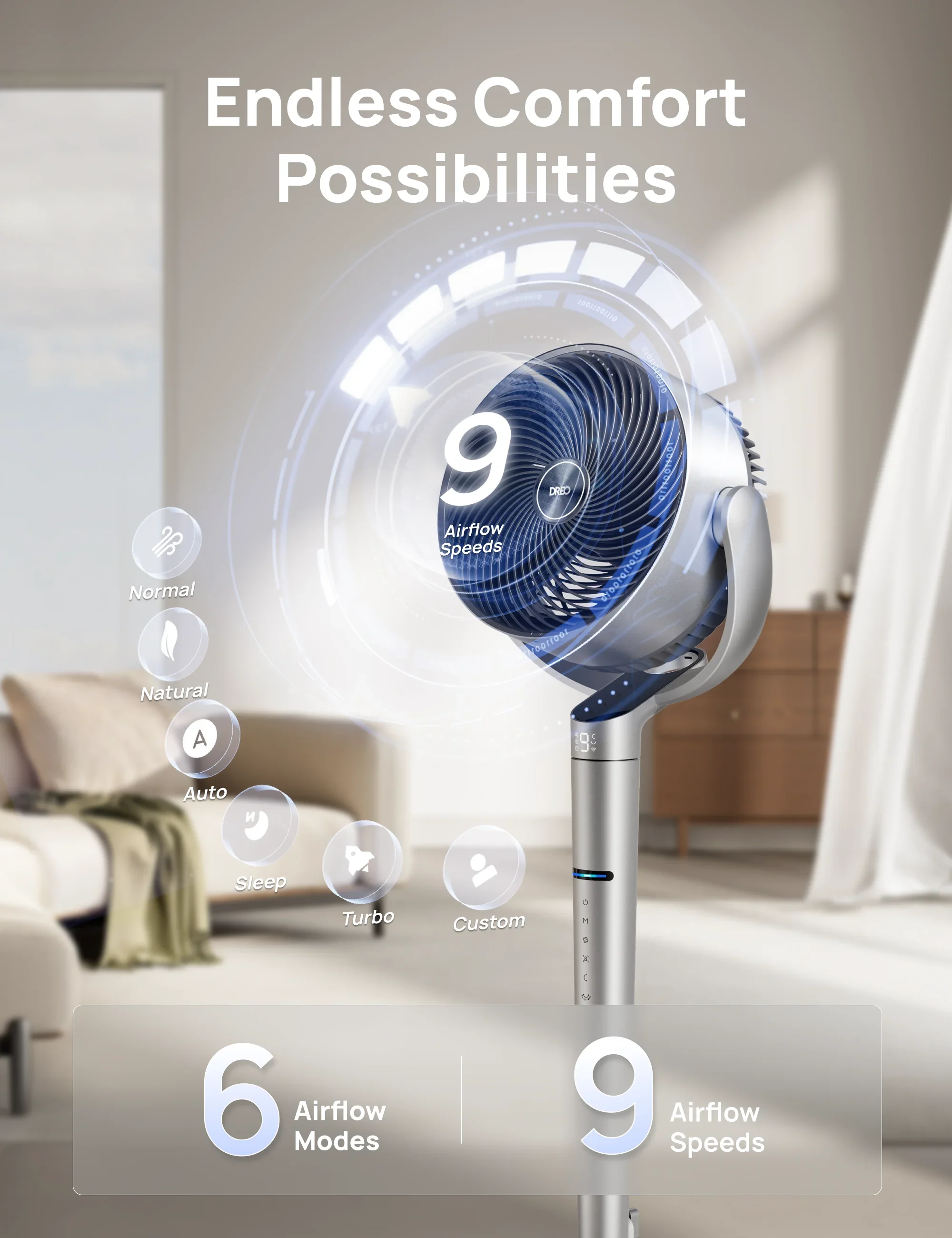 dreo-707s-turbopoly-standventilator-mit-3d-luftstrom-und-110ft-reichweite image 6