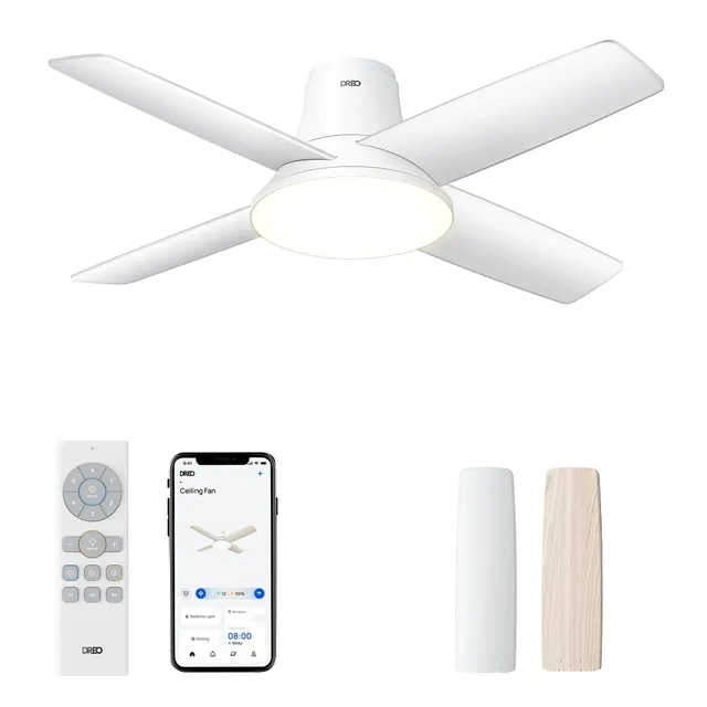 dreo-smart-deckenventilator-513s-44-zoll-mit-licht-und-fernbedienung image 1