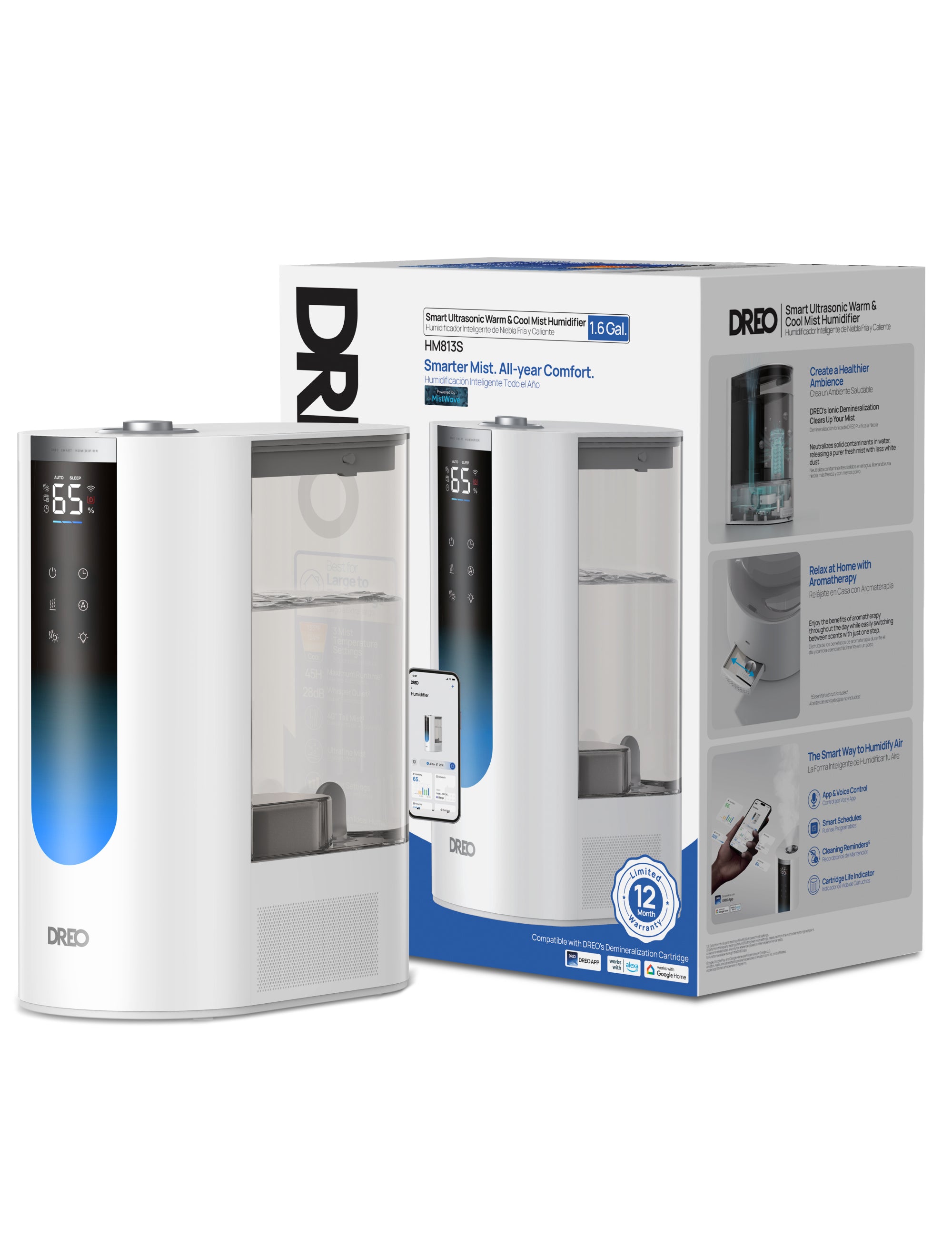 dreo-smart-humidifier-813s-6l-luftbefeuchter-mit-warm-und-kaltnebel image 7