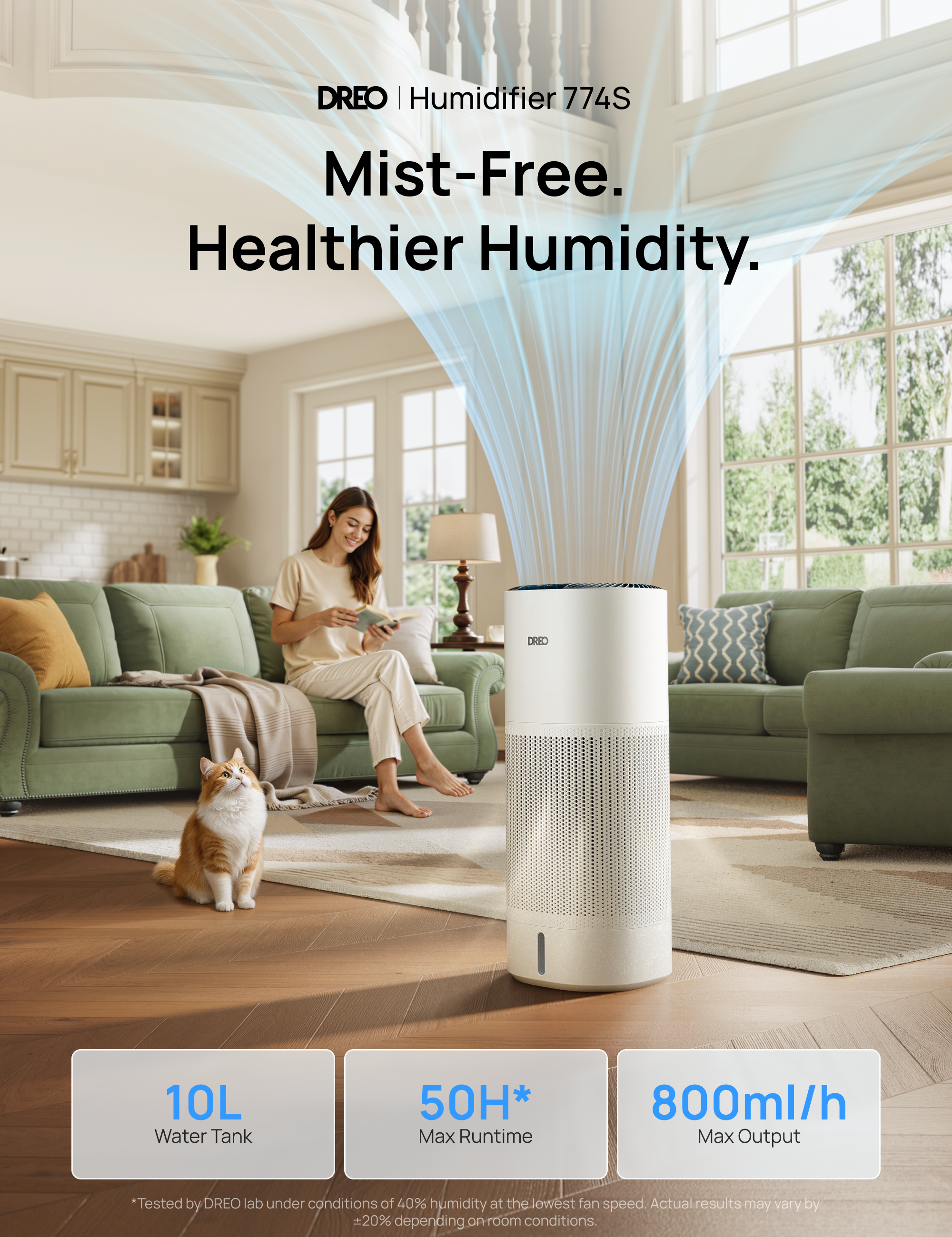 dreo-smart-humidifier-774s-10l-verdunstungs-luftbefeuchter-ohne-nebel image 2