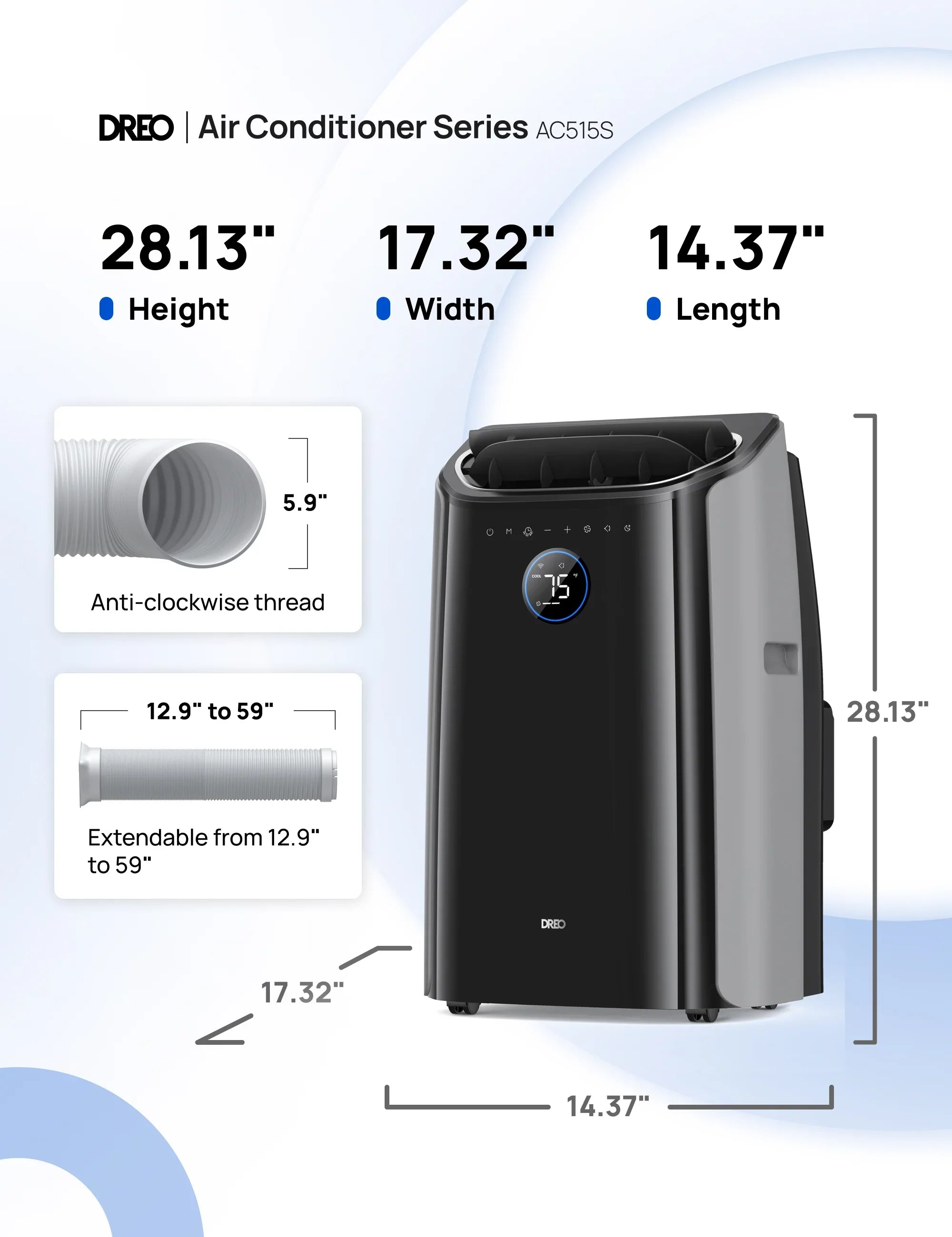 dreo-smart-air-conditioner-515s-mobile-klimaanlage-12-000-btu image 4