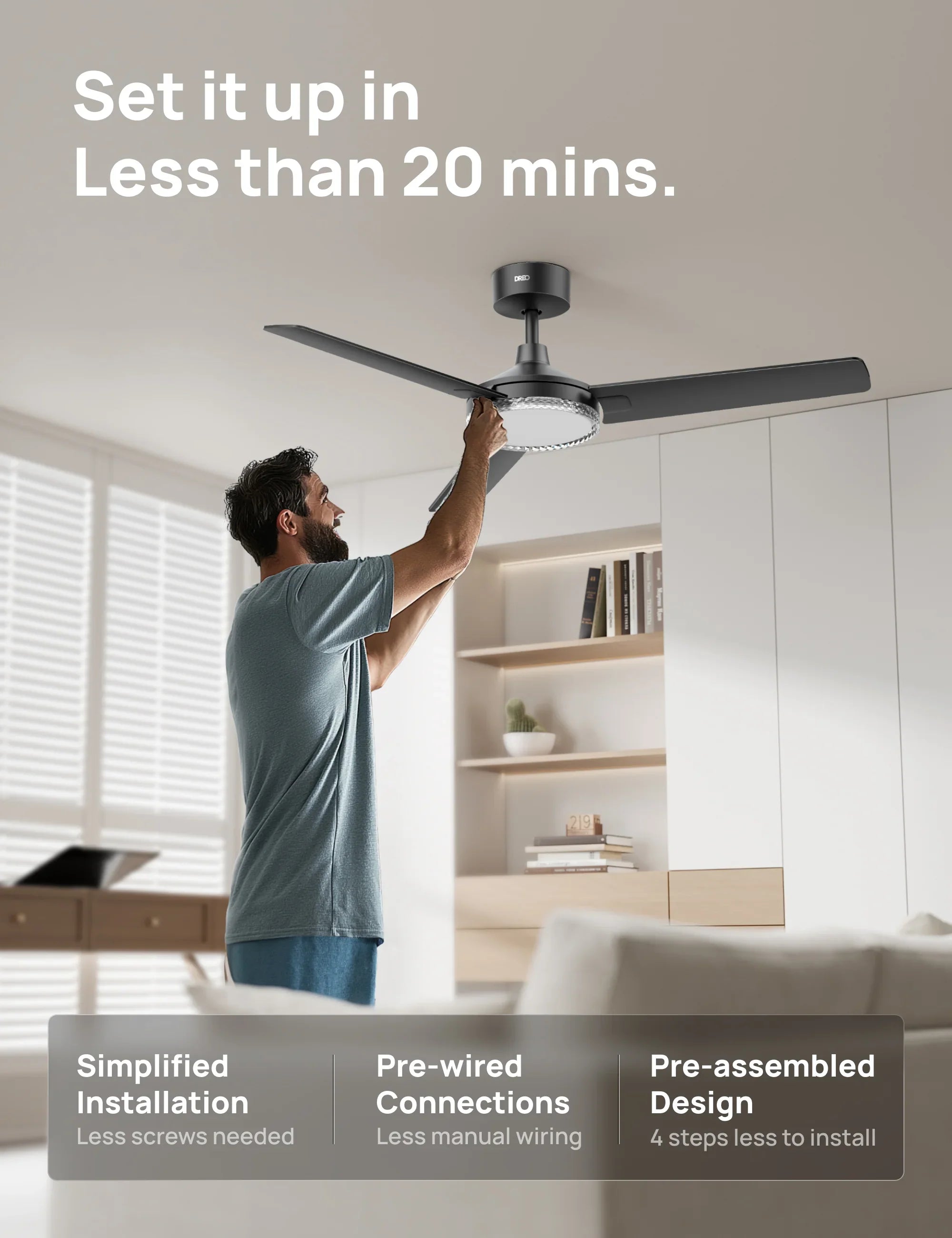 dreo-334s-smart-deckenventilator-mit-licht-2400lm image 7